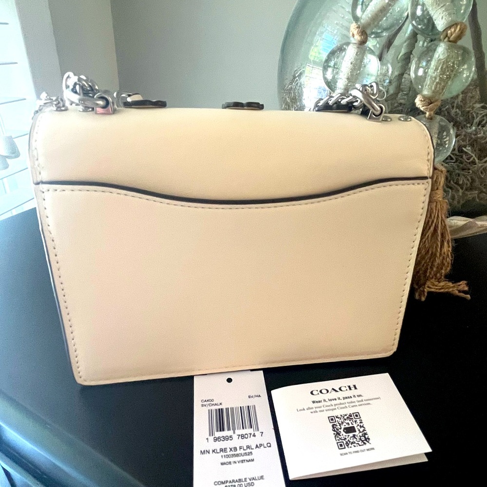 Coach Mini Klare Crossbody Chalk With Floral Appliqué *Brand New* With Tags - Picture 4 of 16